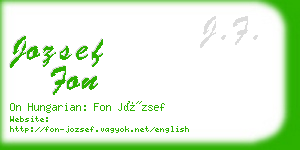 jozsef fon business card